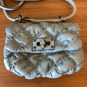 Valentino Small Quilted Leather Bag Gray